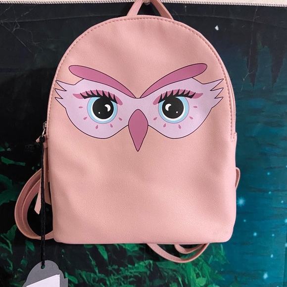 pink owl backpack